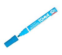 Blue Light Oil-Based Paint Marker Pen Permanent - 2.5mm Round Tip, Fast-Drying Waterproof Ink - Universal for Metal, Tyres, Plastic, Wood, Glass, Outdoor Marking, Workshop, Art, Crafts, DIY
