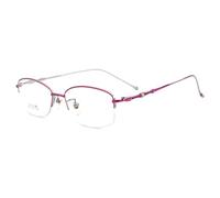 Blue Light Reading Glasses for Women titanium Reader Small Head Face Lightweight 135mm Frame Width Computer Cheater(Purple,+1.75)