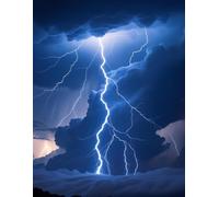 Blue Lightning Notebook: Lined Journal with “NOTES date” Header - 8.5 x 11 - Ideal for School, Work, or Daily Writing