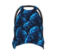 Blue Lightning Wolf Print Baby Car Seat Covers, Breathable Nursing Cover Breastfeeding Cover, Stroller Covers, Multi-use Infant Carseat Canopy, Baby Boys Girls Newborn Essentials