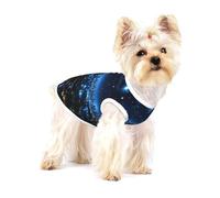 Blue Lights in The City at Night Cotton Dog Shirt - Soft Breathable Dog Shirt for Dogs Cats Boy Girl Pet Tshirt,Suitable for Small Pets