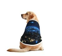 Blue Lights in The City at Night Dog Shirt for Large & Medium Dogs - Mesh Breathable Pet T-Shirts, Perfect for Daily Wear and Special Occasions