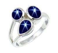 Blue Linde Star Stone Silver Plated Ring Women Jewelry C1152BG_P