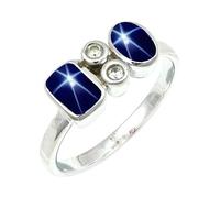 Blue Linde Star Stone Silver Plated Ring Women Jewelry C1152BG_P