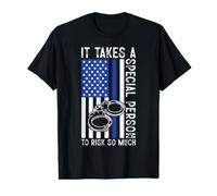 Blue Line A Special Person That Risk So Much Police Officer T-Shirt