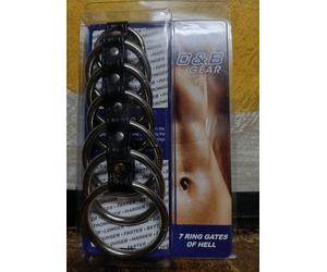 Blue Line C&B Gear 7 Ring Gates of Hell Male Chastity Device