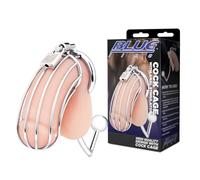 Blue Line Cock Cage Set Silver One Size
