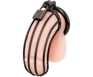 Blue Line Prisoner Cock Cage Black