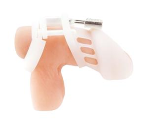 Blue Line Silicone Chastity Cage