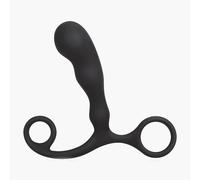 Blue Line Silicone Prostate Massager | Anal Butt Plug Black