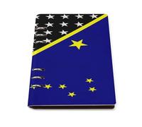 Blue Line U.s. Alaska State Flag Leather Refillable Notebook with 90 Sheets Travel A5 Notebooks Writing Journal Personal Planner