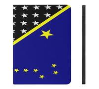Blue Line U.s. Alaska State Flag Printed Tablet Cases Compatible with iPad Series Pencil Holder Slim Trifold Stand Protective Cover