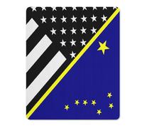 Blue Line U.s. Alaska State Flag Square Soft Gaming Mouse Mat Non-Slip Mousepad for Desk Laptop Computer Home