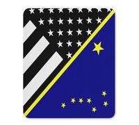 Blue Line U.s. Alaska State Flag Square Soft Gaming Mouse Mat Non-Slip Mousepad for Desk Laptop Computer Home