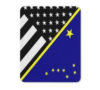 Blue Line U.s. Alaska State Flag Square Soft Gaming Mouse Mat Non-Slip Mousepad for Desk Laptop Computer Home