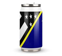 Blue Line U.s. Alaska State Flag Stainless Steel Coke Tumbler Vacuum Insulated Beverage Cup Travel Coffee Mug with Lid Straw 300ml