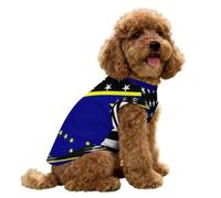 Blue Line U.s. Alaska State Flag Summer Dog Tank Top Vest Breathable Cooling Jacket Sleeveless Pet T-Shirt for Small Medium Pets
