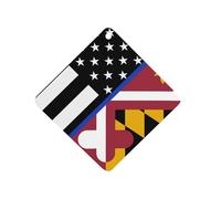 Blue Line U.S. Maryland Flag Car Air Freshener Aromatherapy Tablets Hanging Scented Cards for Rooms Bathrooms Wardrobe Rhombus