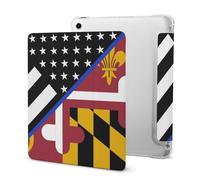 Blue Line U.S. Maryland Flag Compatible with iPad Pro 2020/iPad 2020/2020 Air 4/Pro 2021 Protective Case