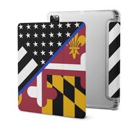 Blue Line U.S. Maryland Flag Compatible with iPad Pro 2020/iPad 2020/2020 Air 4/Pro 2021 Protective Case