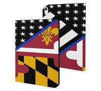 Blue Line U.S. Maryland Flag Compatible with iPad Protective Case ipad Air5/air4 (10.9in) /ipad Pro 2018(11in)