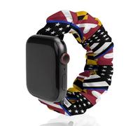 Blue Line U.S. Maryland Flag Watch Band Compatible with IWatch Bands Series 6 5 4 3 2 1 Elastic Replacement Wristband