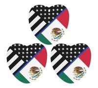 Blue Line U.S. Mexican Flag Car Air Freshener 3-pack Aromatherapy Tablets Hanging Scented Cards for Rooms Bathrooms Wardrobe Love form