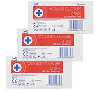Blue Lion 3mm x 75mm Sterile Wound Closure Skin Stitch Adhesive Wound Strips Sutures - 3 Pack (15 Strips)