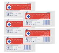Blue Lion 3mm x 75mm Sterile Wound Closure Skin Stitch Adhesive Wound Strips Sutures - 5 Pack (25 Strips)