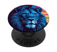 BLUE LION FACE HEAD LIONS PopSockets Adhesive PopGrip