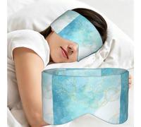Blue Liquid Marble, Sleep Mask for Home Travel, Full Eye Covers Light Blocking Eye Mask Sleep Eye and Ear Muffs