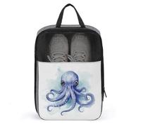 Blue Little Octopus Travel Shoes Carrier Dustproof Portable Shoe Pouch Carrying Strap Handheld Shoe Bag for Travel Daily Use Storage Pouch, gray, One size, Travel Shoes Carrier, Gray, One size, Travel