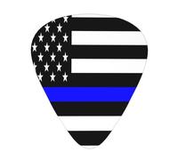Blue Lives Matter Flag Guitar Picks Plectrums For Guitar Bass 12 Pack
