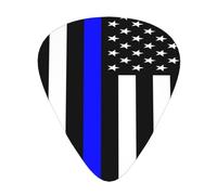Blue Lives Matter Flag Guitar Picks Plectrums For Guitar Bass 12 Pack