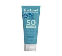 Blue Lizard SENSITIVE Mineral Sunscreen with Zinc Oxide, SPF 50+, Water Resistant, UVA/UVB Protection with Smart Cap Technology - Fragrance Free, 3 oz. Tube
