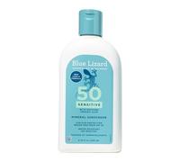Blue Lizard Sensitive Mineral Sunscreen with Zinc Oxide, SPF 50+, Water Resistant, UVA/UVB Protection with Smart Bottle Te.