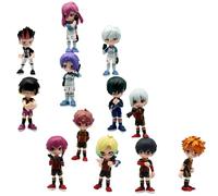 Blue Lock Anime Figure Seishiro Nagi/Reo Mikage/Isagi Yoichi/Bachira Meguru Action Figures 6pcs Q Version Figurine Model PVC Model Statue Collectibles Desktop Decoration Gifts Fans (Style 1+2)