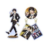 Blue Lock Badge Key Set Three Pieces Acrylic Stand Key Chain Pet Double Flash Badge Combination 16CM/6.3INCH (2)