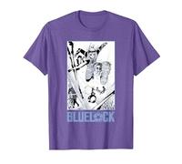 Blue Lock Gin Gagamaru Goalkeeper Big Chest Panel Portrait T-Shirt, Men, Purple Heather, X-Large