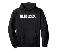 Blue Lock Official Epic White Bold Distressed Big Chest Logo Pullover Hoodie