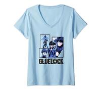 Blue Lock Yoichi Isagi The Mind On The Game Big Split Logo V-Neck T-Shirt