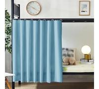 Blue Loft Bed Canopy - 1 Piece Dorm Bunk Bed Curtain Dustproof Polyester Privacy Shield with Rope Closure Perfect for Kids' Rooms Fits 2x1.1m Fun & Functional Decor.