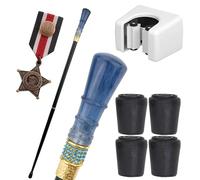 Blue Long Transparent Handle Walking Cane, British Style Crystal Clear Grip Stick, Elegant Sturdy Mobility Aid for Men Women