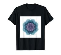 Blue Lotus Flower Mandala Sacred Geometry Meditation Value Graphic T-Shirt