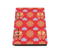 Blue Lotus Flowers Notebook A5, Pu Leather Notebooks A5, Lined Paper Refillable Notebook 180Pages/90Sheets, Workbook for Note Taking, School Books for Work, Study Essentials Women Man