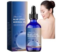 Blue Lotus Moringa Oil for Face&Body,Organic Moringa Seed Oil,Brightening&Hydrating Glow Face Oil for Women,Tightening Lifting Skin O/il for Aging,Shimmer Body Lotion Moisturiser to Remove Acne Marks