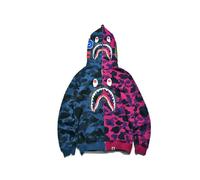 (Blue, M) Ape Bathing Bape Jacket Shark Head Camo Full Zip Hoodie Clothes Long Sleeve