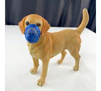 (blue, M Medium to large dogs (recommended 30-55cm)) Dog muzzle anti-bite and anti-barking can drink water and prevent random eating mask pet Bichon Golden Retriever Teddy small and medium-s...