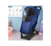 (Blue-M Windcover) Universal Waterproof Winter Thicken RainCover Pushchairs Raincoat Full Cover Wind Dust Shield for Baby Stroller Accessories