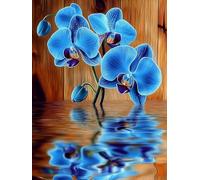 Blue Magnolia Diamond Art, 5D Diamond Painting Kits Adults, Crystal Art Mosaic Kits for Beginner, DIY Crafts for Adults 90x120cm, Gem Cross Canvas Kit Home Wall Decor, Lady Festival Gifts Z0-702